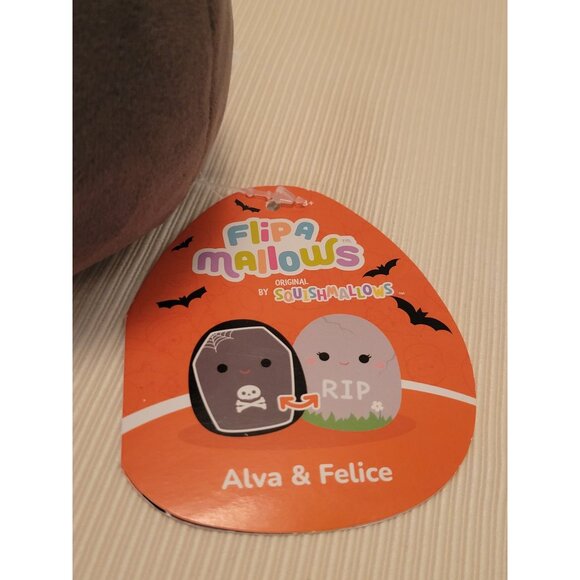 Flip A Mallows By Squishmallows Alva & Felice Reversible Plush Toy 5" Halloween - Picture 4 of 10